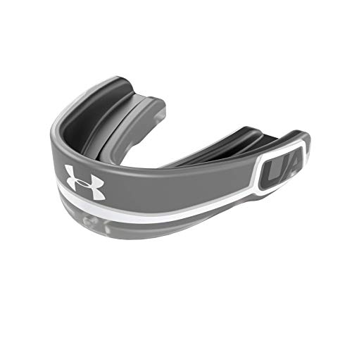 Under Armour Gameday Pro Mouth Guard for Football, Lacrosse, Basketball, Hockey, Boxing etc. Sports Mouthguard. Includes Detachable Helmet Strap. Youth & Adult. Protectar Bucal, Black by Under Armour - Used condition - US$11.07