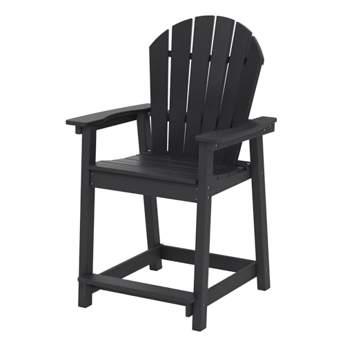 OTSUN Tall Modern Adirondack Chair, All Weather HDPE Bar Height Adirondack Stools Widened Durable Design for Porch Patio Yard Lawn Fire Pit Bistro Basement Indoors & Outdoors