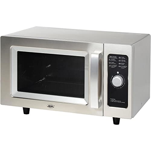 NEXEL Commercial Microwave Oven, 0.9 Cu. Ft., 1000 Watts, Dial Control, Stainless Steel