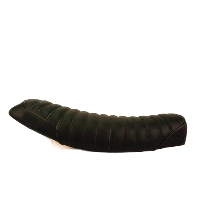 Selle de moto rétro plate avec coutures apparentes pour restauration GN250 et CG
