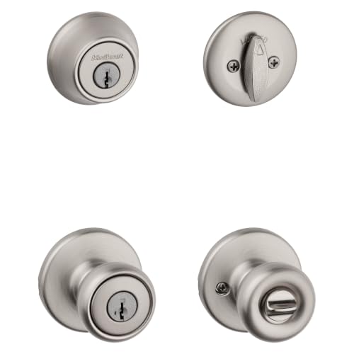 Kwikset Tylo Front Door Lock Set with Deadbolt and SmartKey, Satin Nickel - image 1