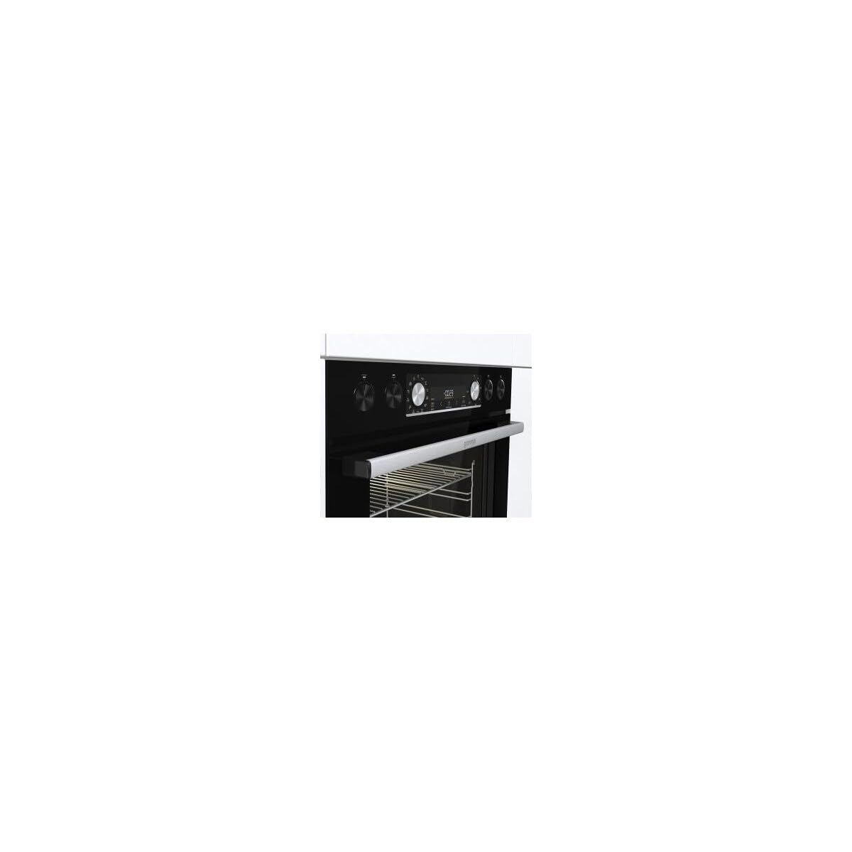 Gorenje Einbau-Herd-Set 4 mit Glaskeramik-Kochfeld, Heißluft, 77 Liter, ExtraSteam, GentleClose, EcoClean, AirFry, PizzaMode, PerfectGrill, Teleskopauszüge, Schwarz