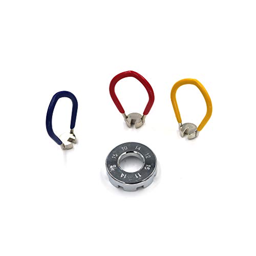 Kit de Herramientas para Bicicleta Tsurpcao 4 Pack Llaves para Radios - 6 en 1 para Ruedas de Bicicleta miniatura 3