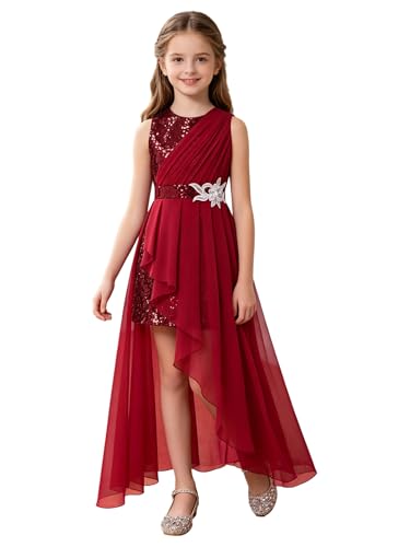 Robe fille cérémonie mariée asymétrique pour soirée et bal