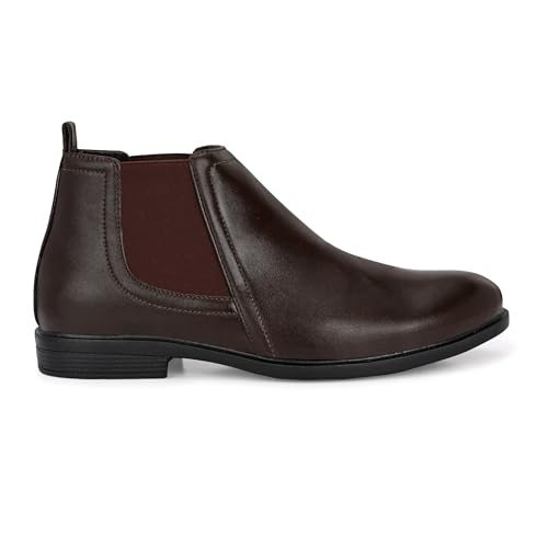 Image of Amico Men's Slip On Fashion Chelsea Boots | High Tops, Soft Cushioned Insole, Comfortable Fit, Trendy, Stylish Boots