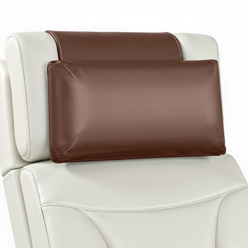 AHUAWA Leather Recliner Pillow, Adjustable Neck & Head Support Pillow, ...