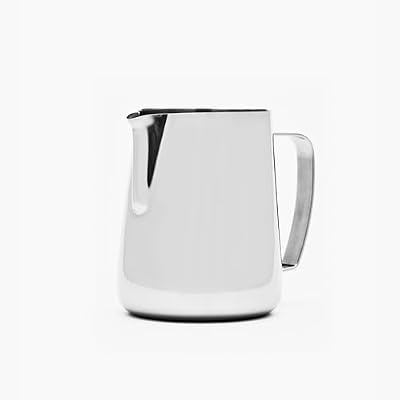 Barista Hustle Milk Pitcher – 600ml Polished Stainless Steel, Precision Spout & Handle Alignment, Internal Measurement Markings, Premium 304 Stainless Steel Milk Steaming Pitcher for Latte Art