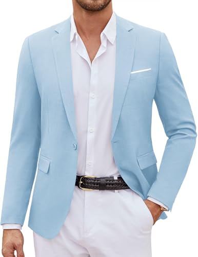 COOFANDY Mens Casual Blazer Suit Jackets One Button Sport Coats Lightweight Business Sports Jackets