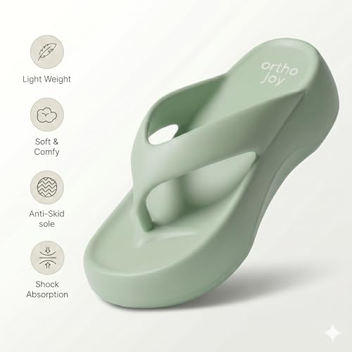 Image of ORTHO JOY Orthopedic Slippers for Women | Soft Cushioned EVA Flip Flops with Arch & Heel Support | Lightweight Anti-Slip Comfort Footwear for Daily Wear, Indoor & Outdoor