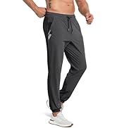 BROKIG Mens Gym Jogger Pants Lightweight Men's Workout Sweatpants with Zip Pocket for Tapered Str...