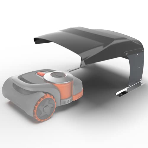 Garage Robot Cortacésped VADER NAVI Acero Inoxidable Aluminio Compuesto Materiales Metálicos, Estación de Carga, Fijación a Tierra - Compatible con Segway NaviMow (Negro/Antracita)