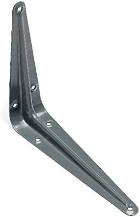 Merriway BH03771 (4 Pcs) London Shelf Bracket, 100 x 75 mm, 4 x 3 inch - Pack of 4 Pieces, Grey
