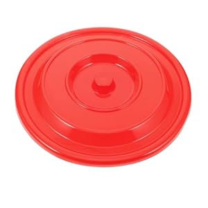 OUNONA Roter Kunststoff Mülleimerdeckel