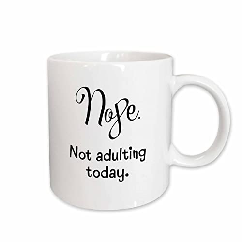 3dRose Lenas Photos - Funny Quotes - Nope 15oz Mug