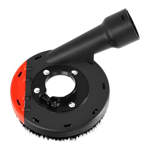 5 Inch Angle Grinder Dust Shroud, 125 Type Dust Collector with Dual Ports, Brush Loop, Detachable Edge, Lightweight Plastic, Fits 4.7 in / 12 cm Grinding Disc