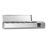  GGM Gastro  AGG144END  Kühl-Aufsatzvitrine PREMIUM - 1,4 x 0,4 m - für 6x 1/3 GN-Behälter