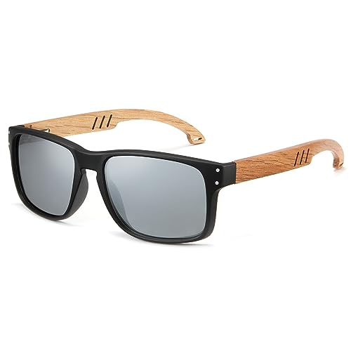 Cyxus Handmade Bamboo Sunglasses for Men Women Polarized UV Protection Gift 1110