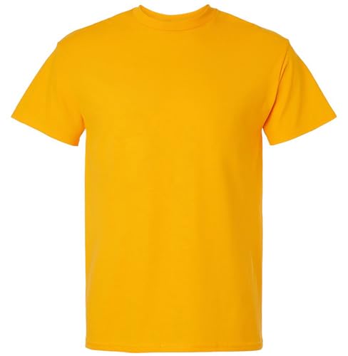 Joe's USA Men's Heavyweight Ultra Cotton Wholesale T-Shirts -XL-Gold