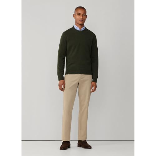Hackett London Para Hombre. HM7000075 Jersey De Lana Liso Verde (Xxl), Casual - 7
