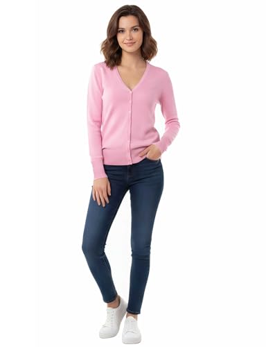 Image of Allsense Women's Long-Sleeve V-Neck Cardigan Sweater | Button Down, Lightweight Soft Knit