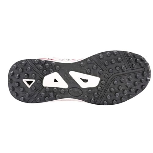 Image of DNINE Performer, Men, Rubber Studs Cricket Shoe White /Red /Black & White /Lemon