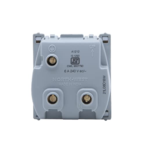 Image of Wipro Northwest Nowa 6A 3 - Pin Socket With Euro Pin, White (pack of 10)