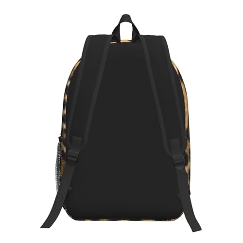 Sac à dos d'école imprimé léopard EdWal léger taille unique noir - 3
