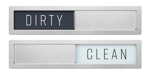 Dishwasher Magnet Clean Dirty Sign, Stainless Steel Clean Dirty Slider