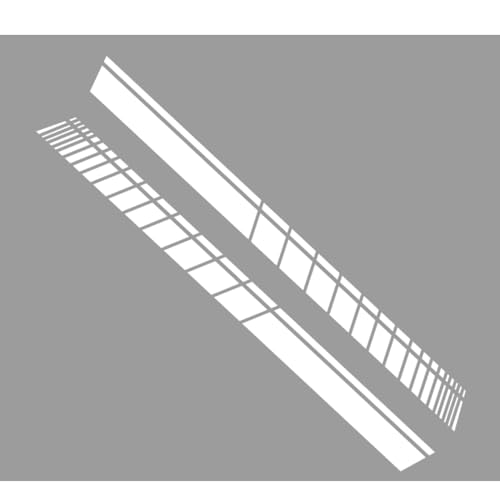 ZYALUI Para most vehicles Pegatinas para faldón lateral de coche, pegatinas de envoltura de película de vinilo para arañazos de refugio de ajuste automático de rayas largas (blanco)