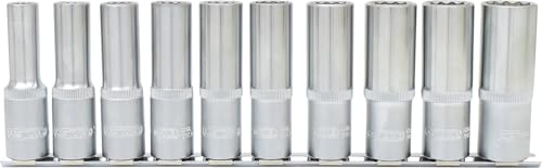 KS Tools 917.1750 1/2 12-kant-Stecknuss-Satz, lang, 10-tlg.