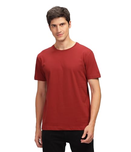 Image of Men T Shirt Cotton Round Neck | Solid Cotton Tee Half Sleeve | Breathable Casual T Shirt for Men | Stylish Round Neck Casual Wear | 12 Colors