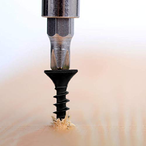 #8 X 2" Wood Screw 100Pcs Black Phosphate Coated Stainless Flat Truss Head Fast Self Tapping Drywall Screws By Sg Tzh #TOP4