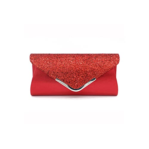 Sac de soirée femme rouge anti-rayures pour ranger téléphone et maquillage en mariage et fête