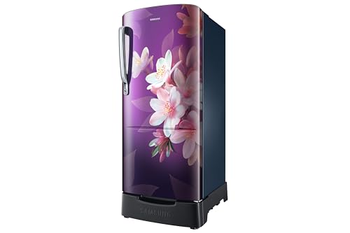 Image of Samsung 183 L, 3 Star, Digital Inverter, Direct-Cool Single Door Refrigerator (RR20H1823WB /HL, Wild Lily Blue, Base Stand Drawer, Single Touch Defrost, 2026 Model)