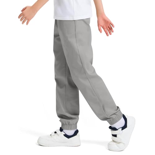 Boys Baggy Cargo Sweatpants Drawstring Elastic Waist Open Bottom Pants Teens Boy Athletic Workout Joggers with Pockets4