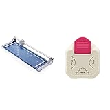 Dahle 508 Papierschneider Modell 2020 (6 Blatt Schneidleistung, bis DIN A3)blau & Vaessen Creative 2137-037 3 in 1 Eckenstanzer, Eckenabrunder aus Metall und Plastik, zum Basteln mit Papier, 4,7,10mm