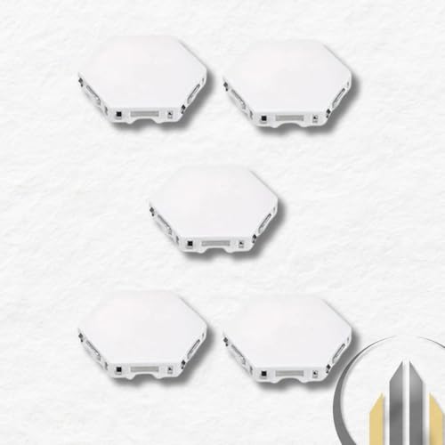 Kit com 5 Lâmpadas Quânticas LED Hexagonais Touch Modular – Iluminação Personalizável e Inovadora pa