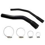 TUELETFU Fuel Filler Vent Hose Kit 52100131AD 52100132AB Replacement with Clamps for Jeep Cherokee XJ 1997-2001 (Black)