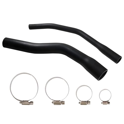 TUELETFU Fuel Filler Vent Hose Kit 52100131AD 52100132AB Replacement with Clamps for Jeep Cherokee XJ 1997-2001 (Black)