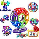 3D Magnetic Blocks for Kids to Learn Shapes Colors STEM Toys Develop Motor Skills & Creativity Durable Magnet Building Tiles for Boys and Girls Deluxe Set of 70 Pc with Storage Box