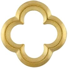 Four 4 TierraCast Quality in The Making Large Quatrefoil Links 94-3141-25, 24k Gold Plated Pewter. Exterior .16mm .63 inch in Diameter, Interior Dimension 11mm .43 inch