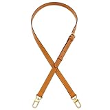 HUADEK Vachetta Leather Purse Strap Replacement Crossbody Handbag Long Adjustable (Beige Yellow-Leather strap)