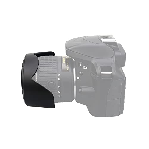 JJC Punta Reversible para Lente Bayoneta Compatible con Nikon AF-P DX Nikkor 18-55mm F3.5-5.6G VR y AF-P DX Nikkor 18-55mm F3.5-5.6G Lente para Cámara Nikon D3500 D5600 D7500 Reemplazo para Nikon HB-N106 miniatura 5