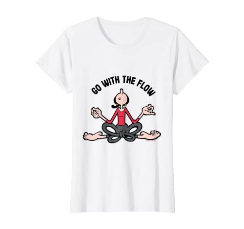 Azeite 'Go with the Flow' ioga 4 Dia da Humanidade t-shirt, Branco, Female X-Small