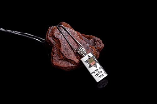 Nano Sim Old Bible Silver Mezuzah Pendant Small Star of David in the middle2