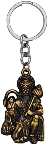 M Men Style Hanuman Metal Keychain, Green, Free Size, Green, One size