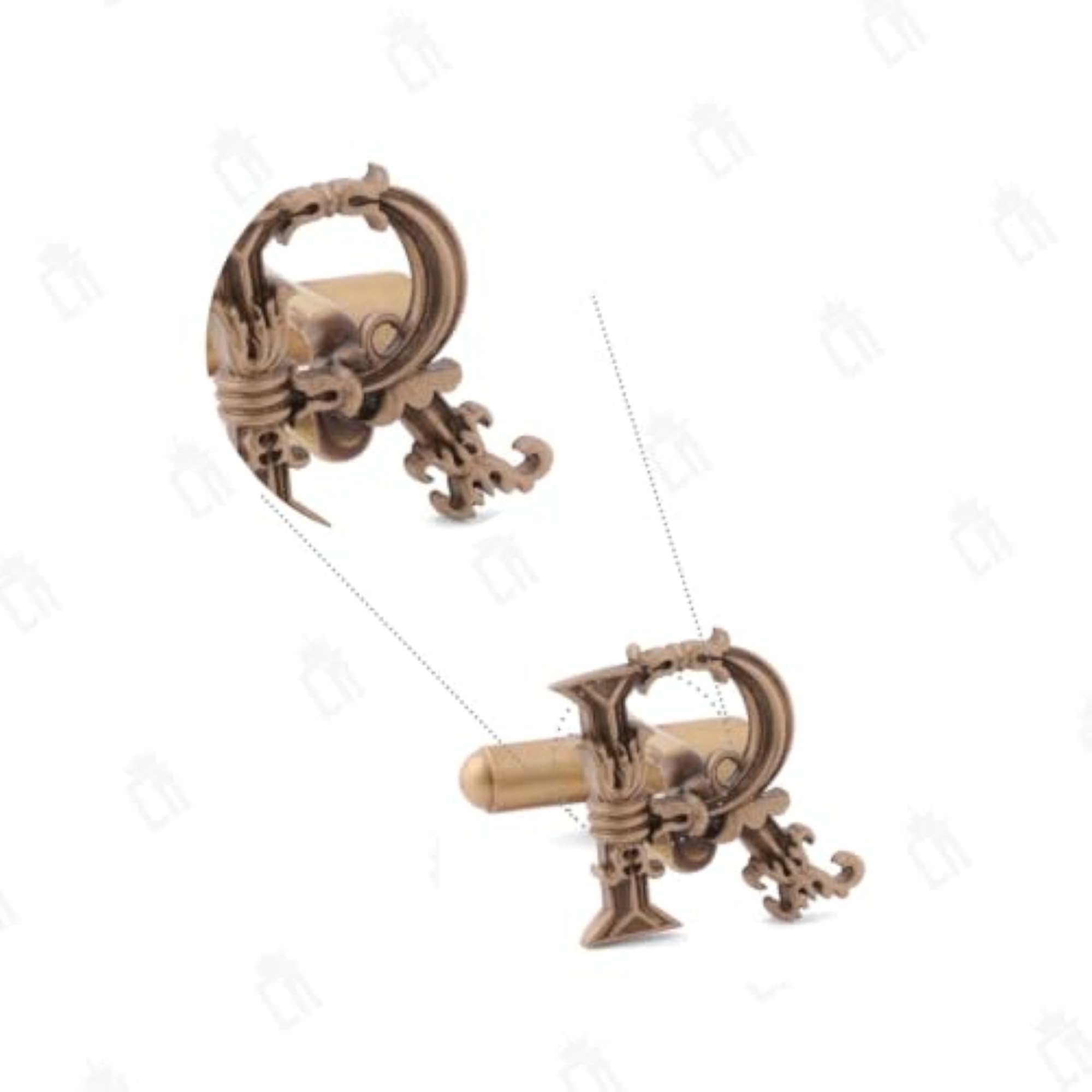 Brass Royal Alphabet R Cufflinks for Men
