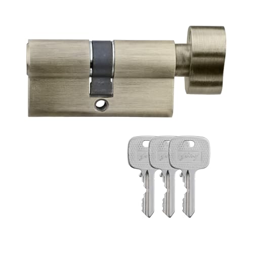 Image of Godrej Mortise Lock | Handle Lock Set for Main & Bedroom Door| Arsa Udaan 350 mm Plate Handle | 240 mm Eco Lock Body | 60 mm Eco Pin Cylinder 1CK | Antique Brass| 5 Year Warranty