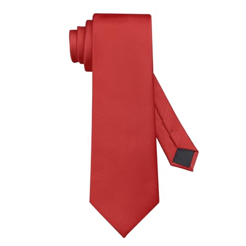 Image of DecTwig Men's Ties Solid Color Formal Neckties 3.15 inch (8CM) Black Ties For Men