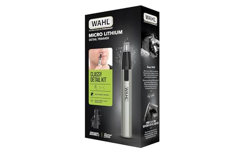 Wahl Micro Lithium Nasenhaartrimmer für Männer und Frauen, 3-in-1-Nasen-/Ohr- und...